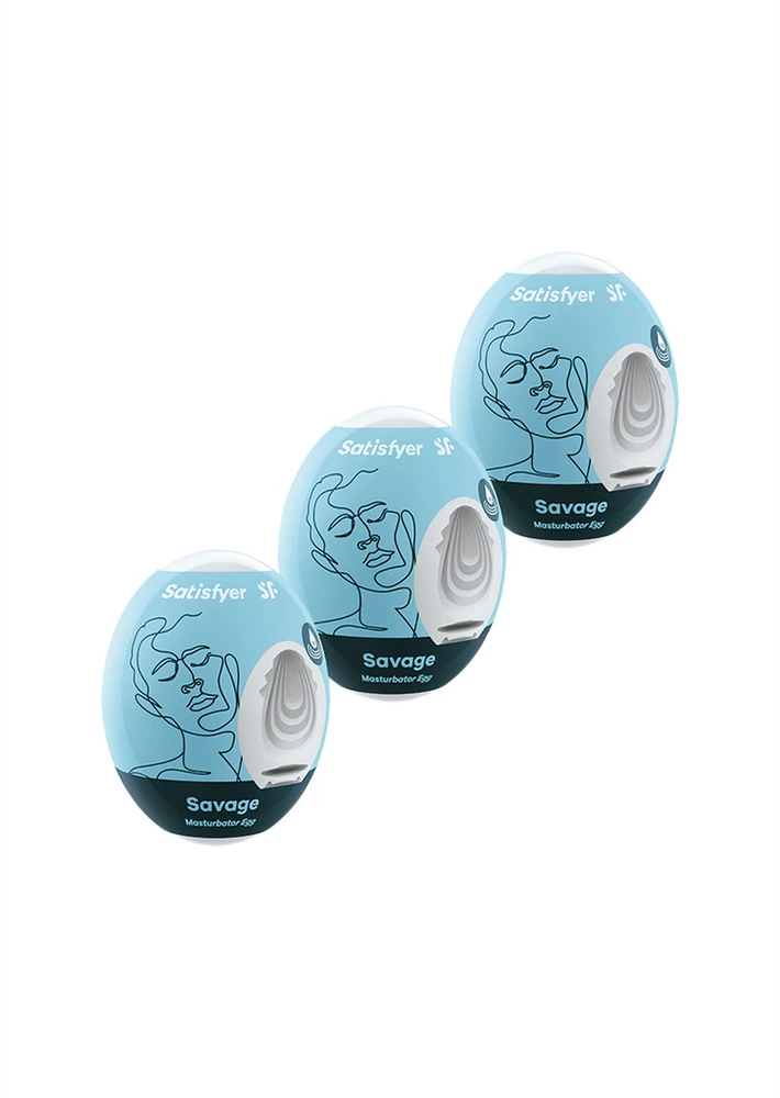 „Satisfyer SATISFYER“ masturbatoriaus kiaušinis, 3 vnt. „Savage“