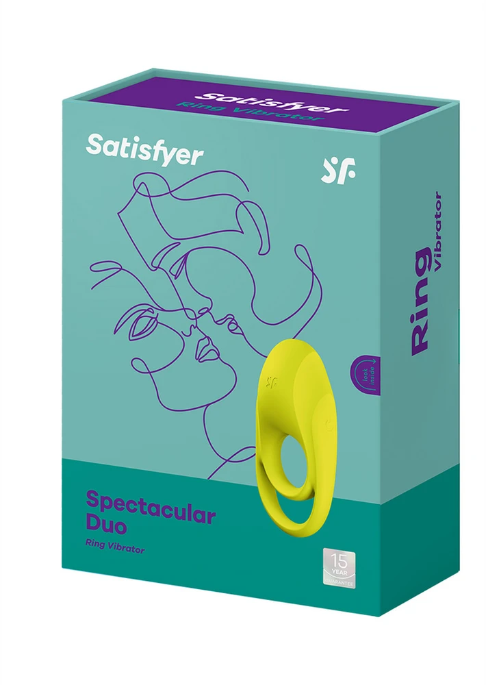 Satisfyer Spectacular Duo vibruojantis penio žiedas Žalias