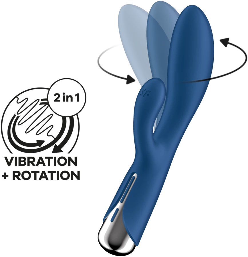 SATISFYER SPINNING RABBIT 1 MĖLYNAS