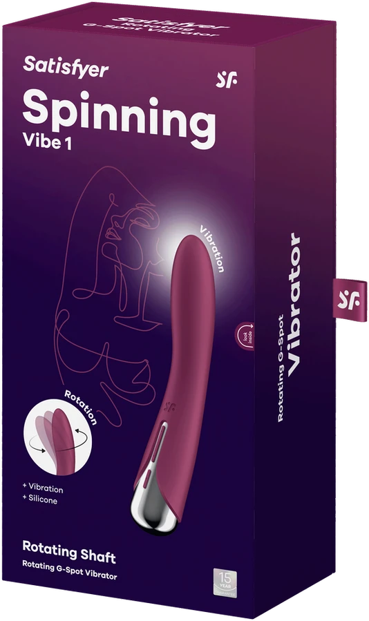 SATISFYER SPINNING VIBE 1 RAUDONA