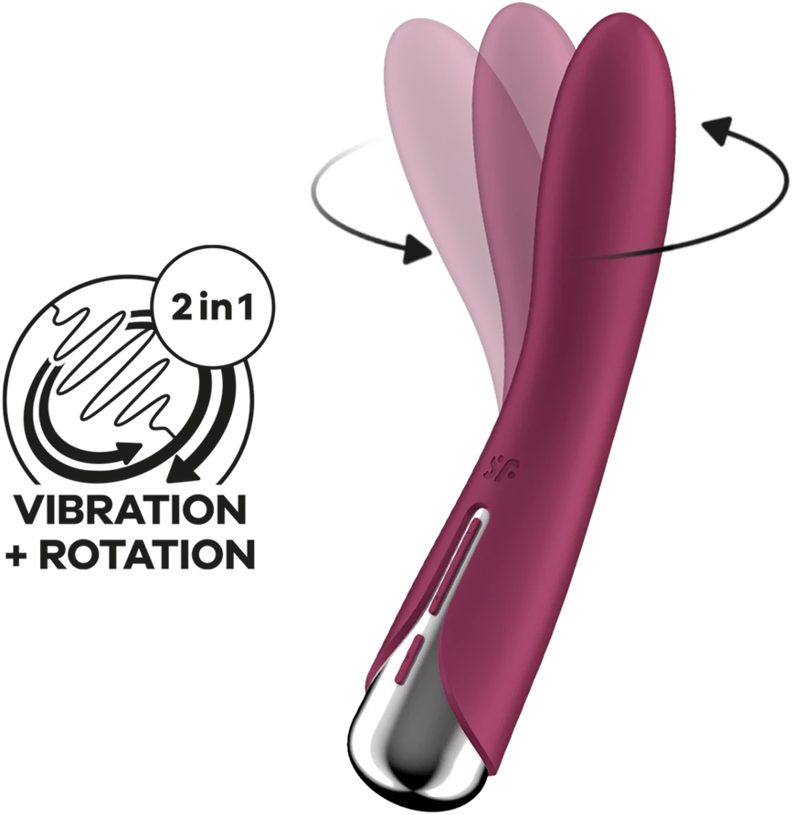 SATISFYER SPINNING VIBE 1 RAUDONA