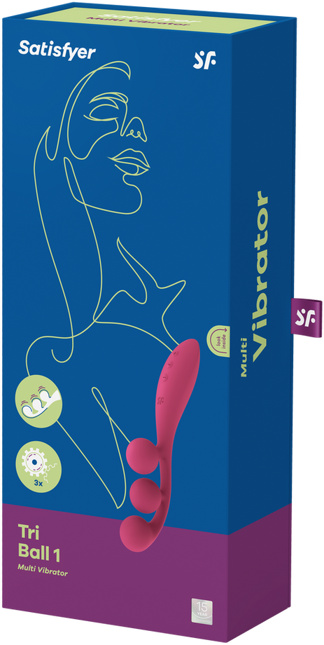 Satisfyer Tri Ball 1 daugiafunkcis vibratorius raudonas