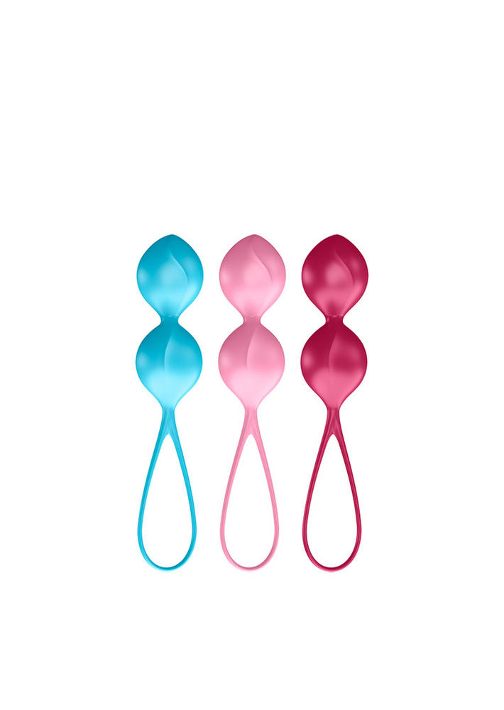 Geisha kamuoliukų rinkinys „Satisfyer V Balls“ (3 vnt. rinkinys)