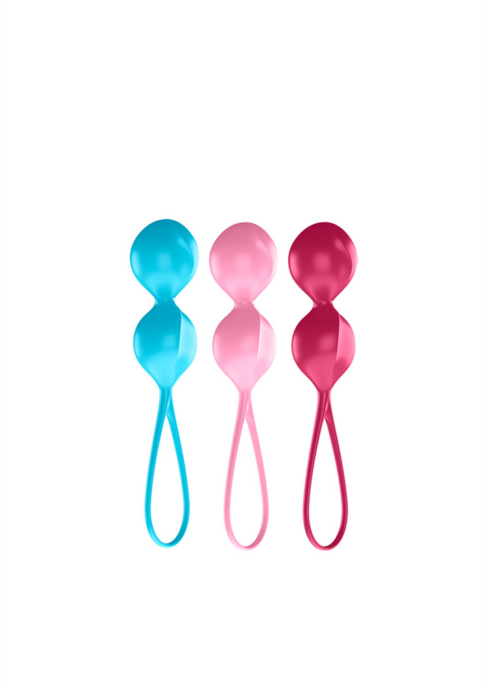 Geisha kamuoliukų rinkinys „Satisfyer V Balls“ (3 vnt. rinkinys)