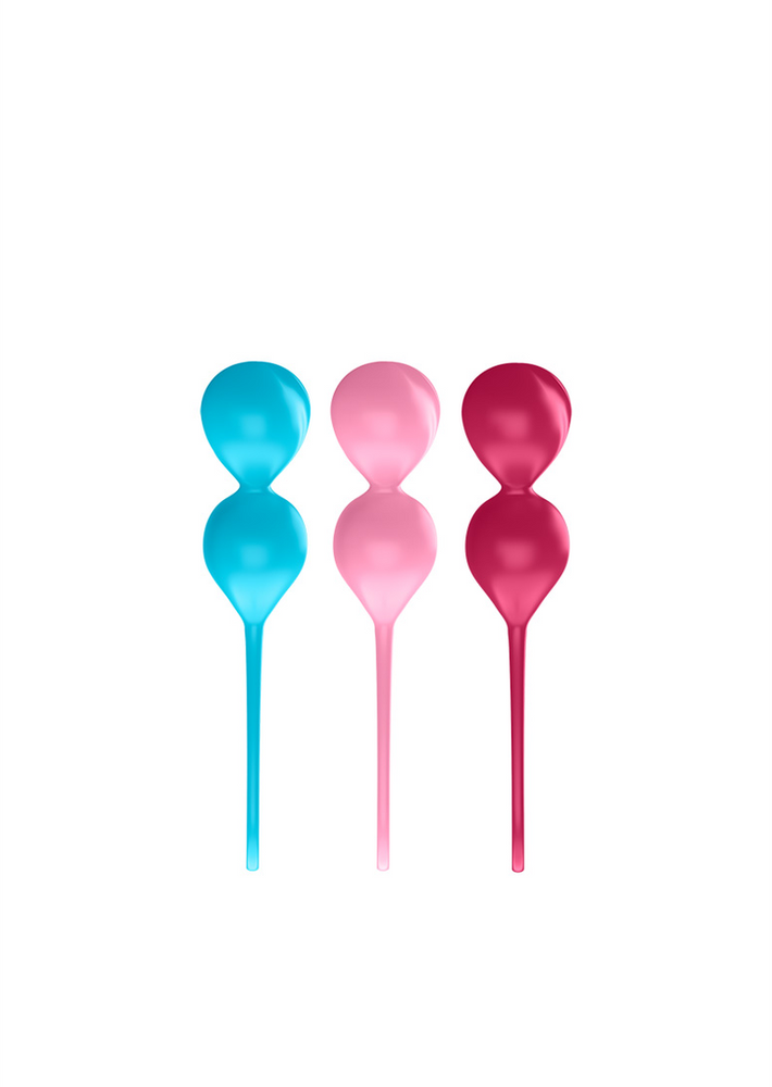 Geisha kamuoliukų rinkinys „Satisfyer V Balls“ (3 vnt. rinkinys)