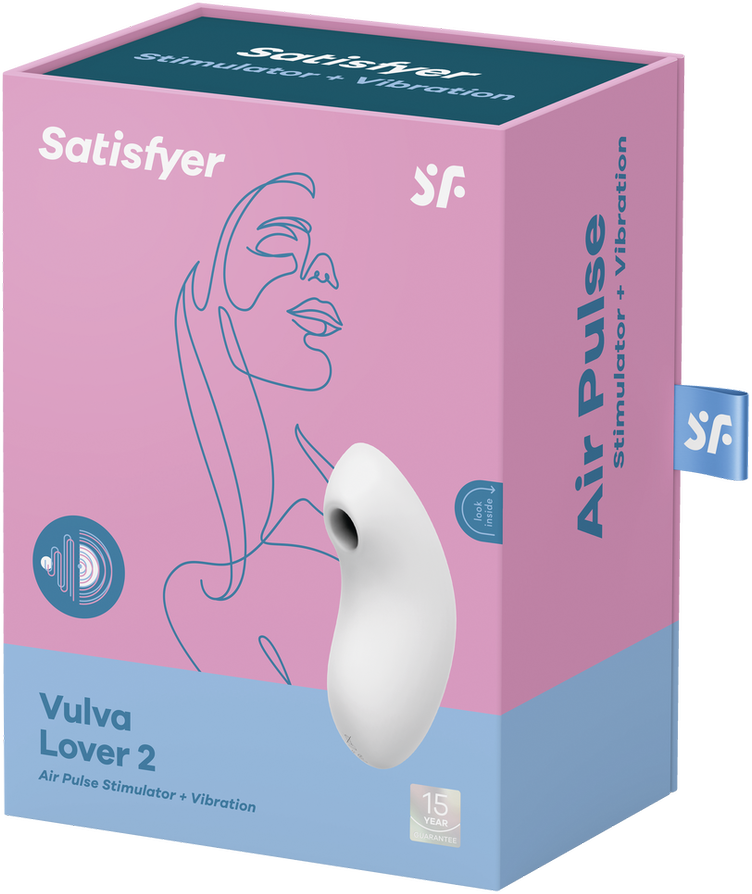 Satisfyer Vulva Lover 2 klitorio stimuliatorius su vibracija balta