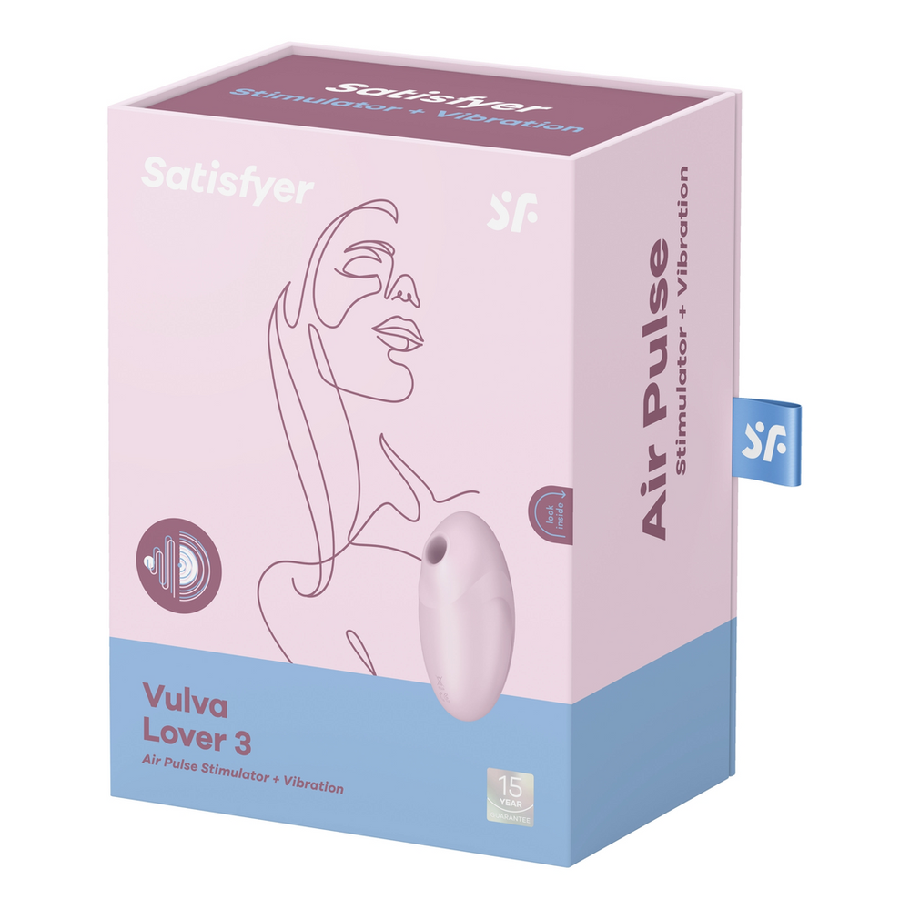 Satisfyer Vulva Lover 3 klitorio stimuliatorius su vibruojančia rožine spalva