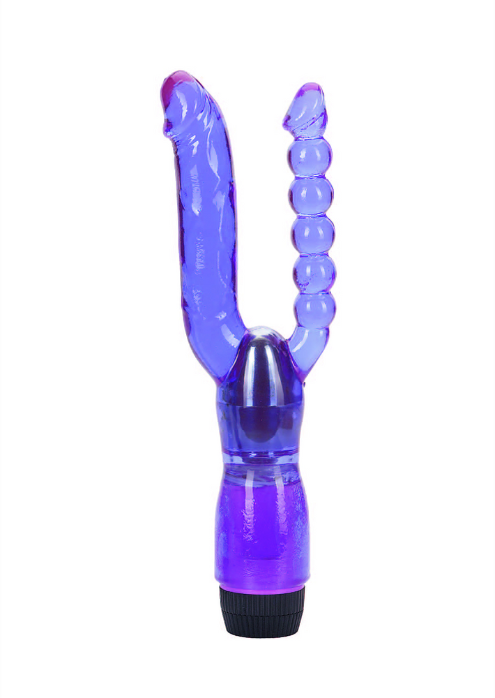 Seven creations Septyni kūriniai „XCEL DOUBLE DOUBLE PENETRATIONAL VIBRATOR PURPLE“.