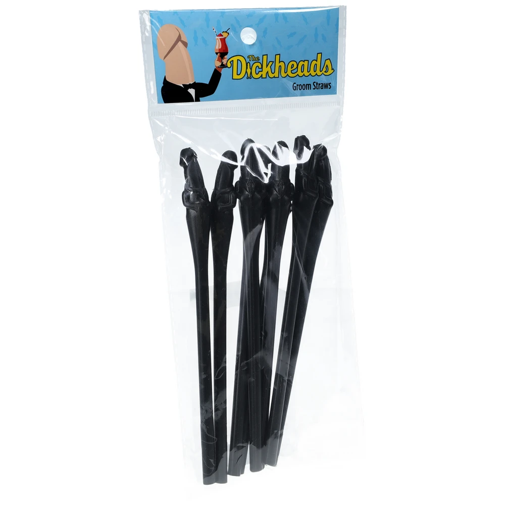 Shots Groom Straws - Juodas