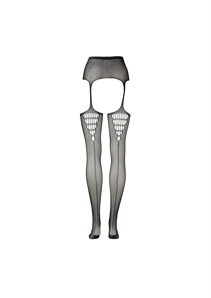 Shots High-Waist Garterbelt Stockings - One Size
