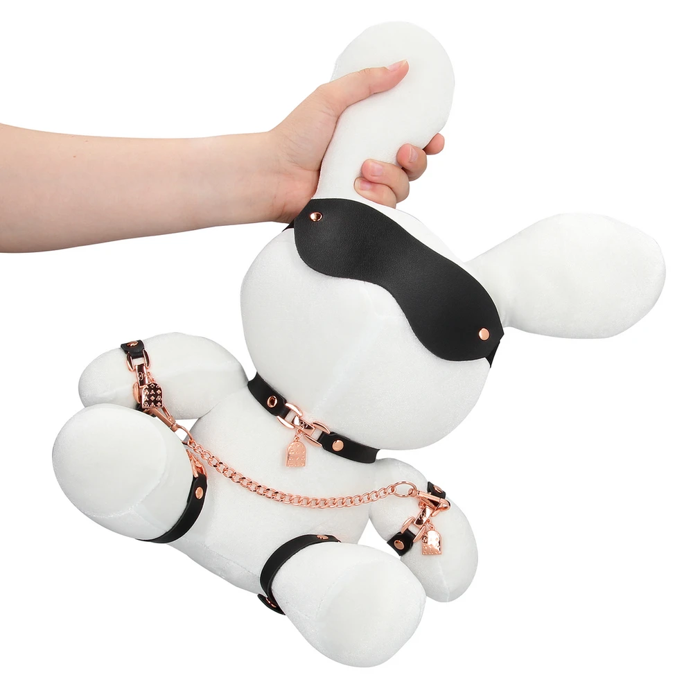 Shots Rabbit Bondage - Velvet - Large - Baltas
