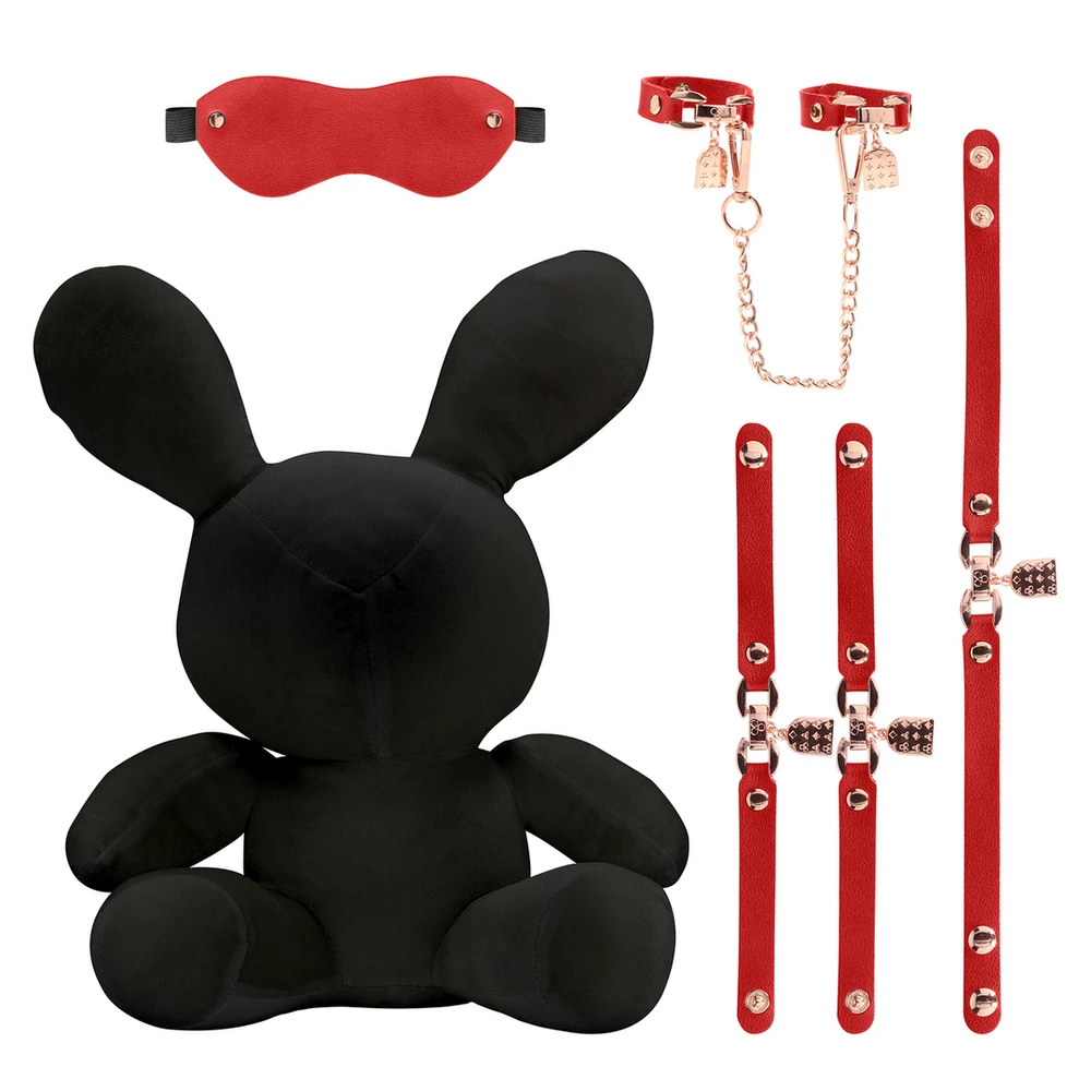 Shots Rabbit Bondage - Velvet - Large - Juodas