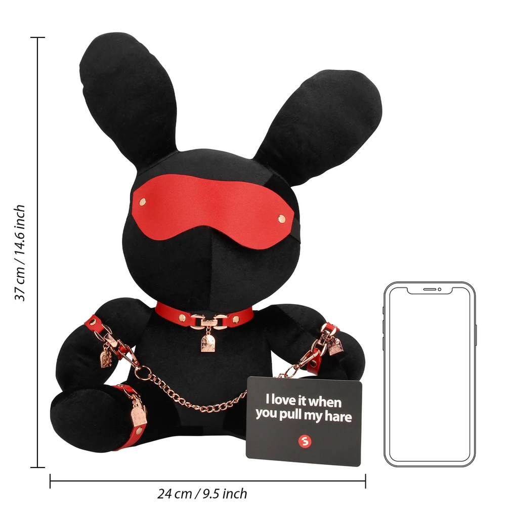 Shots Rabbit Bondage - Velvet - Large - Juodas
