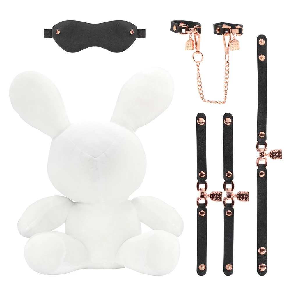Shots Rabbit Bondage - Velvet - Large - Baltas