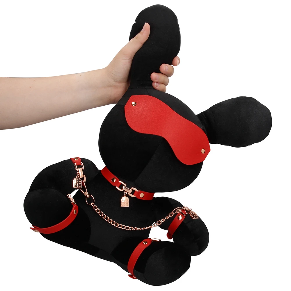 Shots Rabbit Bondage - Velvet - Large - Juodas