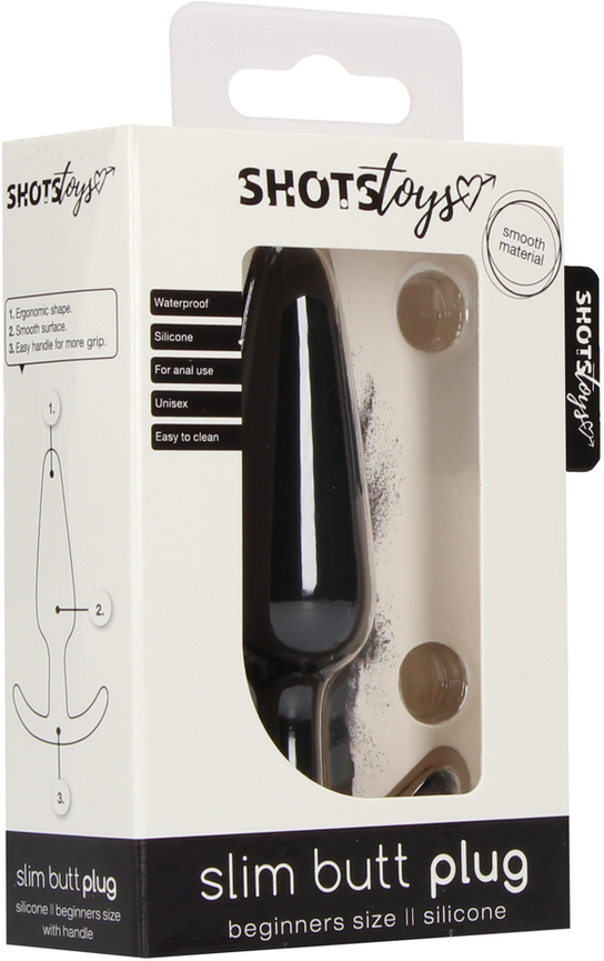 Shots Slim Butt Plug - Juodas