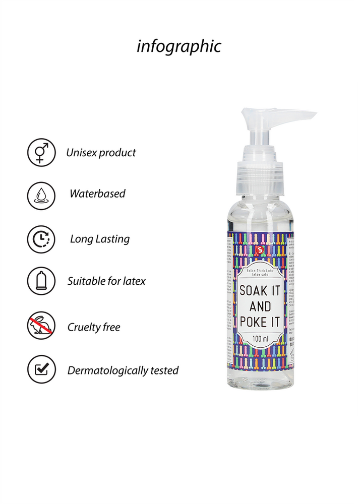 Shots „Soak It And Poke It“ – ypač tirštas lubrikantas – 100 ml