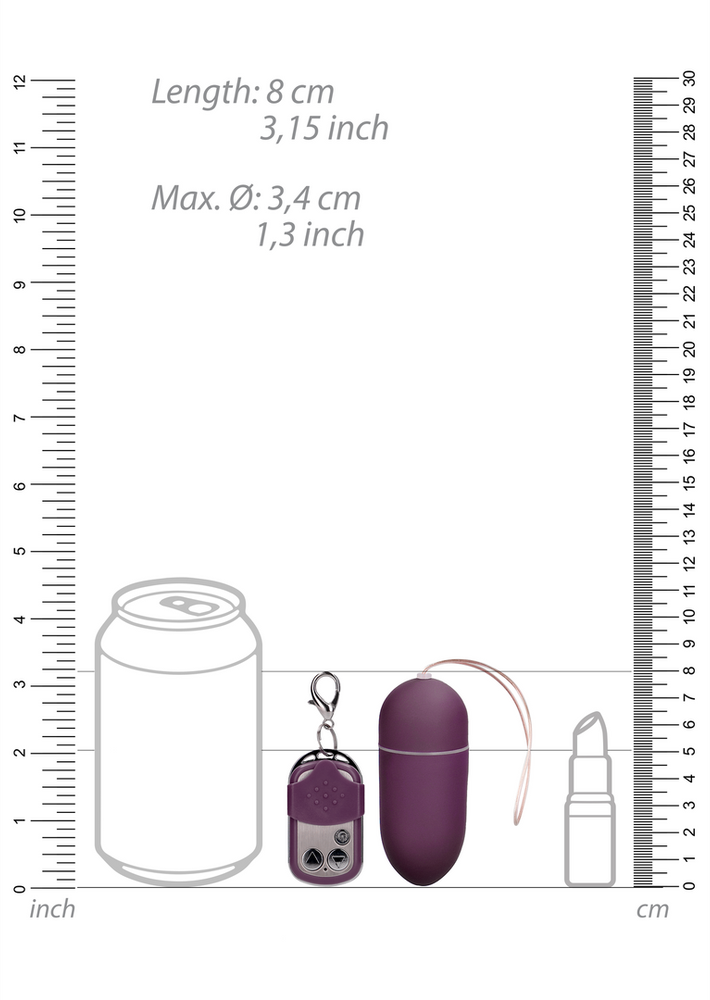 ShotsToys 10 Speed Remote Vibrating Egg - Big - Violetinė