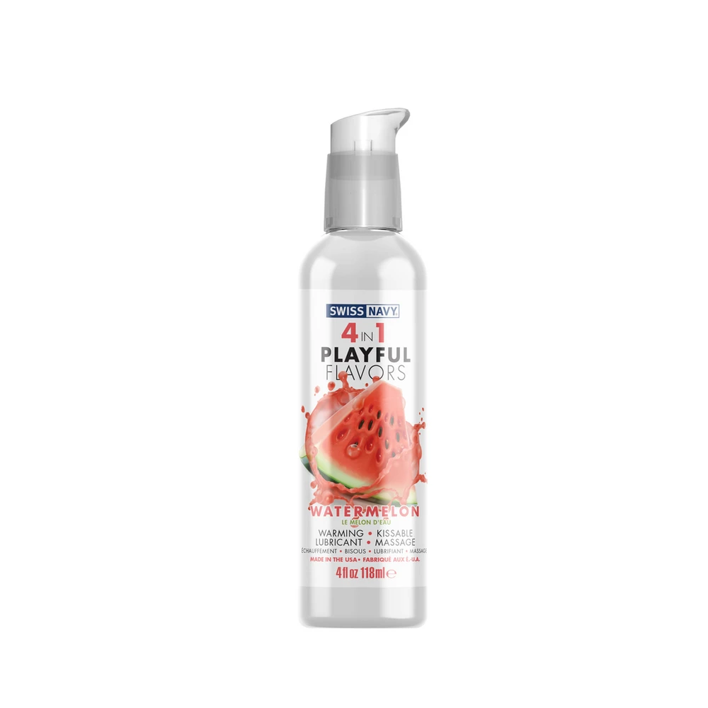 Swiss Navy 4 viename lubrikantas su arbūzo skoniu – 4 fl uncijos / 118 ml