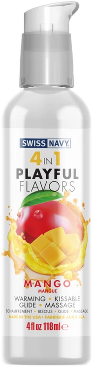 Swiss Navy 4 viename lubrikantas su mangų skoniu – 4 fl uncijos / 118 ml