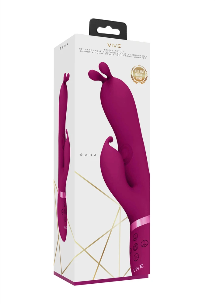 Vive By Shots Vive Gada – Vibrating Bunny Ear G taško triušis su pulso bangos kotu