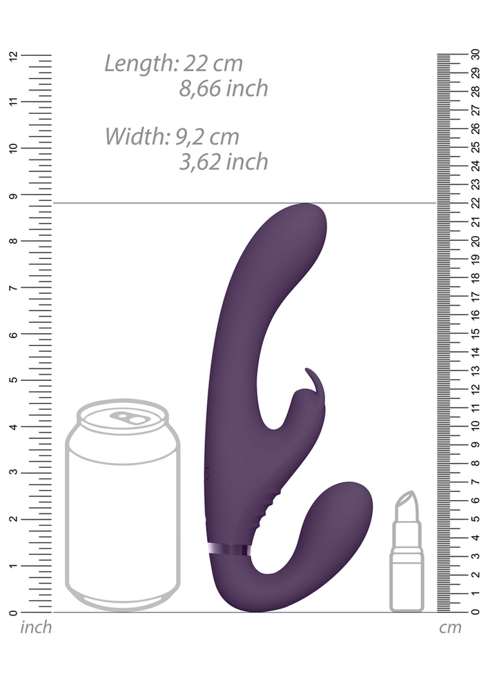 Vive By Shots Vive 3-in-1 vibratorius, kuris stimuliuoja makštį, G tašką ir klitorį