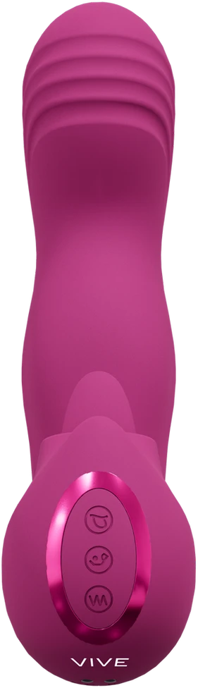 Vive By Shots Vive Moteriškas vibratorius 3 silikoninis su vibracija ir liežuvio G taško 10 režimais