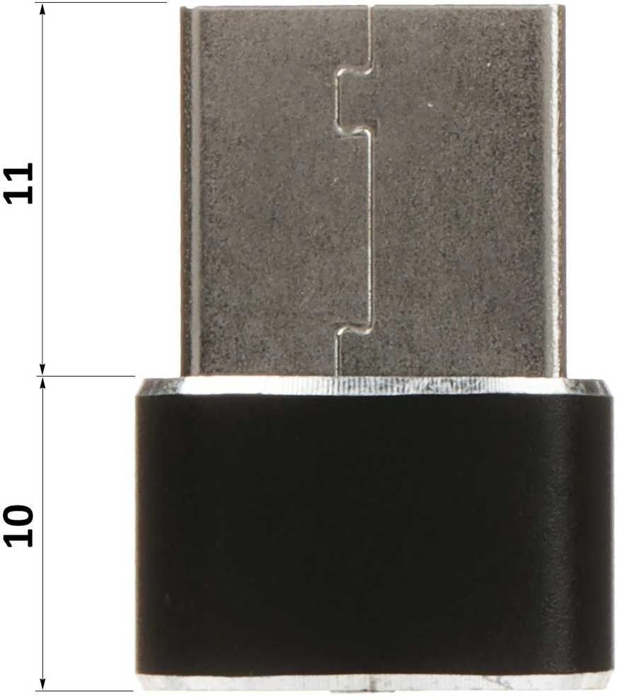 USB-C adapteris, matmenų schema