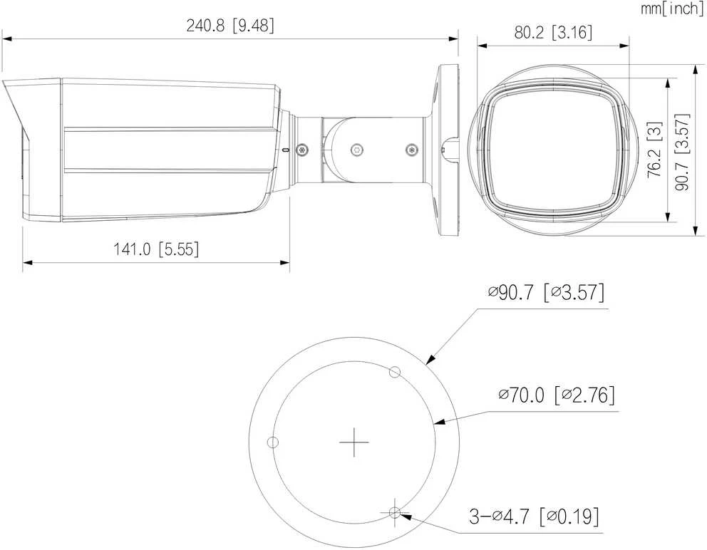AHD, HD-CVI, HD-TVI, CVBS KAMERA HAC-HFW1239TM-A-LED-0360B-S3 Visų spalvų - 1080p 3,6 mm DAHUA