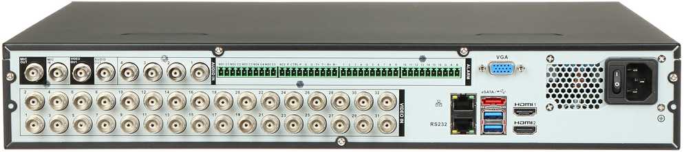 Dahua AHD, HD-CVI, HD-TVI, CVBS, TCP/IP REGISTRATORIUS XVR5432L-4KL-I3 32 KANALAI