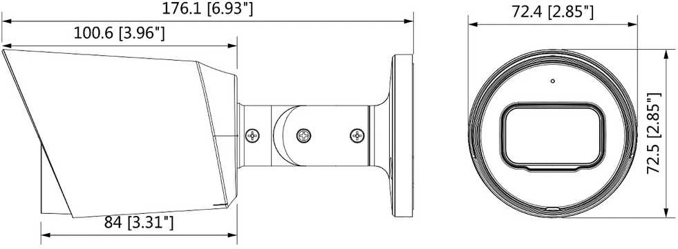 AHD, HD-CVI, HD-TVI, PAL KAMERA HAC-HFW1200T-0280B-S6 – 1080p 2,8 mm DAHUA