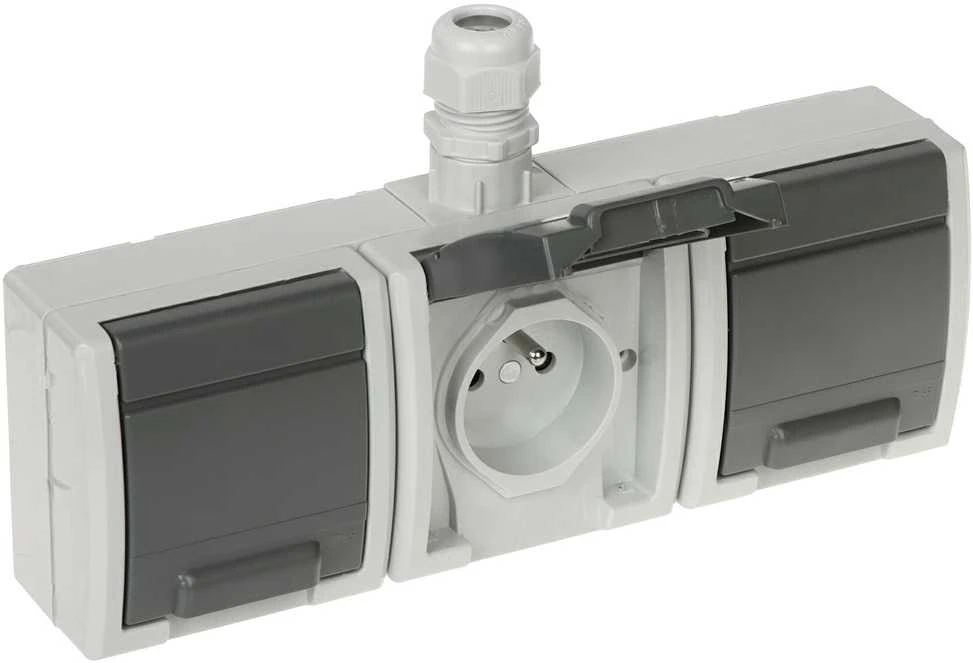 ANT TINKO MONTUOJAMAS TRIGUBAS LIZDAS AQUANT-G3/EPN 230 V AC 16 A IP65 Elektro-Plast