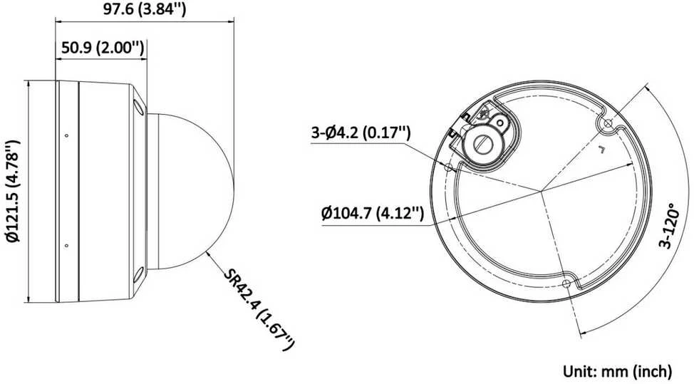 ANTIVANDALINĖ IP KAMERA DS-2CD1743G2-LIZU(2.8-12MM) Išmanusis hibridinis žibintas - 3.7 Mpx Hikvision