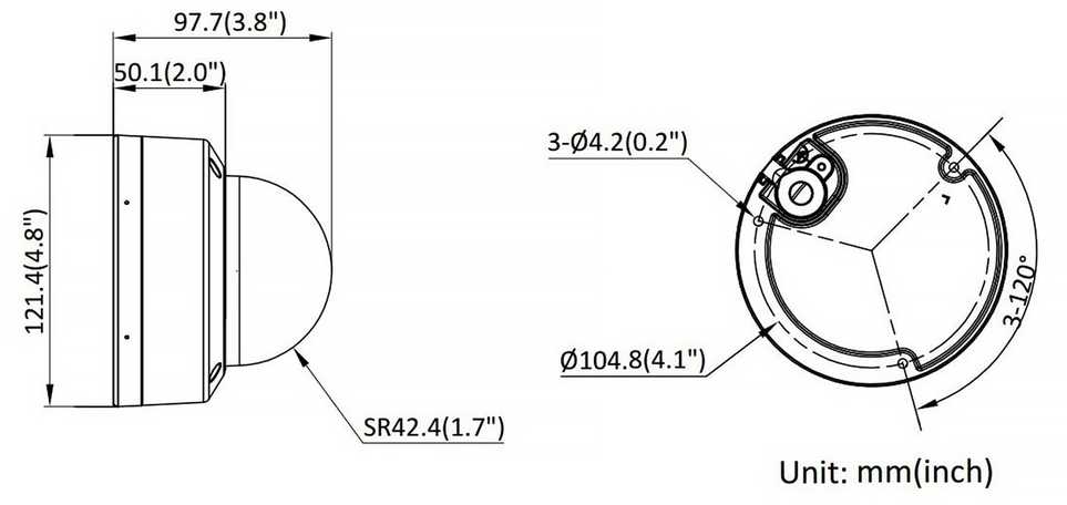 IP vandalizmui atspari kamera DS-2CD2163G2-LIS2U(2.8MM)/PL Smart Hybrid Light AcuSense - 6 Mpx Hikvision