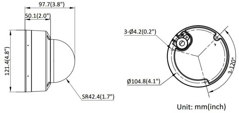 DS-2CD2183G2-LIS2U(2.8mm)(Juodas) Kamera IP kopułkowa 8Mpx Hikvision