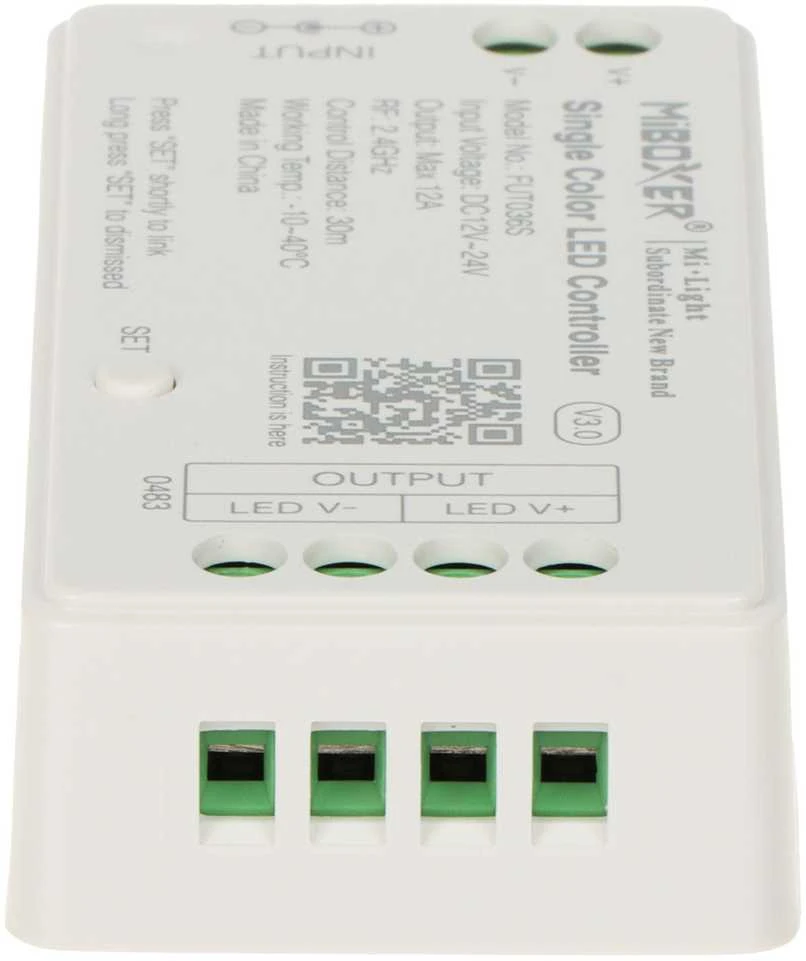 LED APŠVIETIMO VALDIKLIS FUT036S 2,4 GHz, MONO 12 ... 24 V DC MiBOXER / Mi-Light