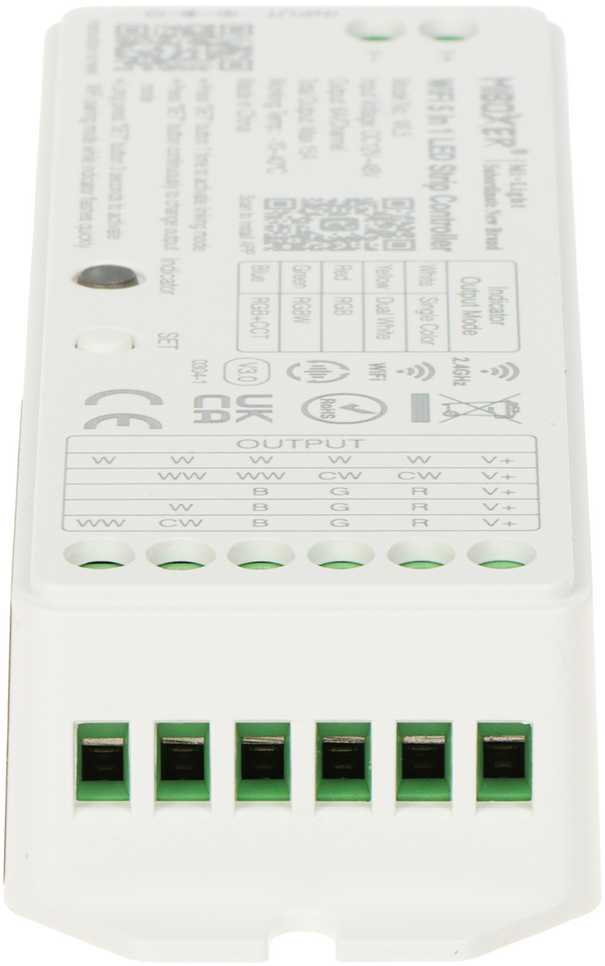 Opti LED APŠVIETIMO VALDIKLIS WL5 Wi-Fi, 2,4 GHz, RGBCCT (RGBWW) 12 ... 48 V DC MiBOXER / Mi-Light