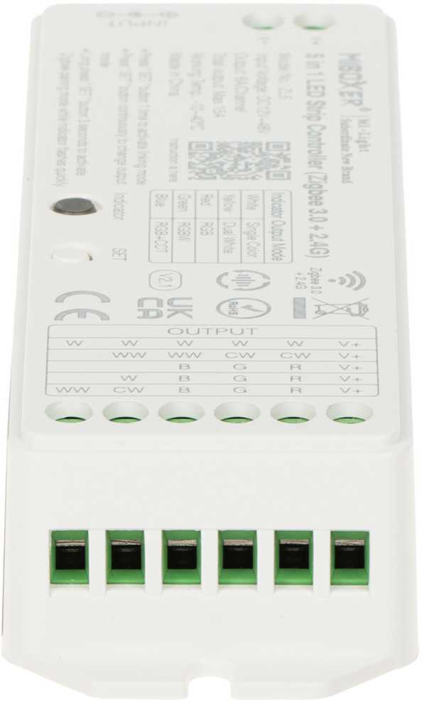 Opti LED ŠVIESOS VALDIKLIS ZL5 ZigBee, 2.4 GHz, RGBCCT (RGBWW) 12 ... 48 V DC MiBOXER / Mi-Light