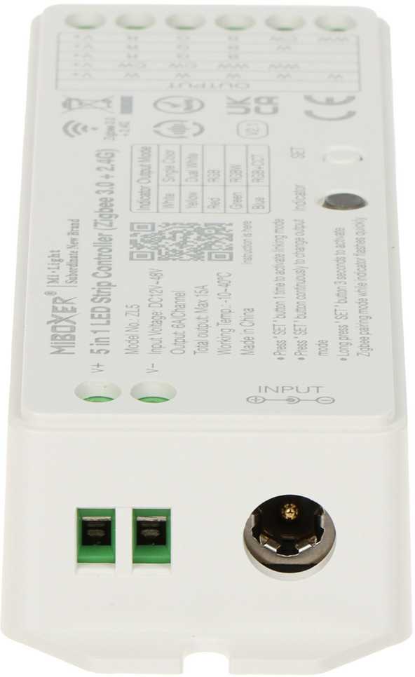 Opti LED ŠVIESOS VALDIKLIS ZL5 ZigBee, 2.4 GHz, RGBCCT (RGBWW) 12 ... 48 V DC MiBOXER / Mi-Light