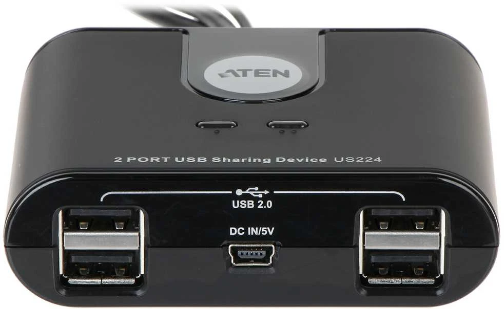 Aten 2 prievadų USB 2.0 periferinio bendrinimo įrenginys | Aten | USB 2.0 | 2 x 4 USB 2.0 periferinio bendrinimo jungiklis