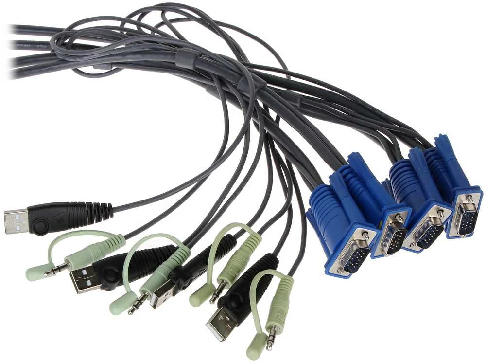 Aten 4 prievadų USB VGA/garso kabelio KVM jungiklis | Aten | 4 prievadų USB VGA / garso kabelio KVM jungiklis (0,9 m, 1,2 m)