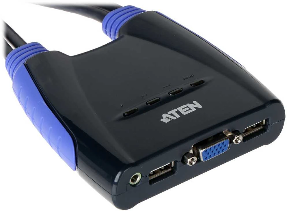 Aten 4 prievadų USB VGA/garso kabelio KVM jungiklis | Aten | 4 prievadų USB VGA / garso kabelio KVM jungiklis (0,9 m, 1,2 m)