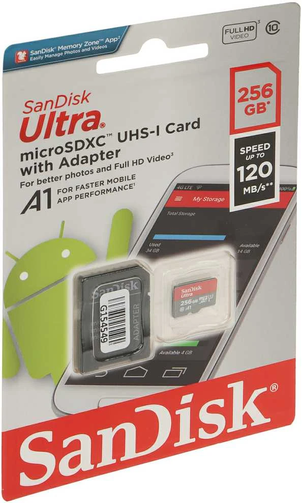 Atminties kortelė Sandisk Ultra microSDXC 256 GB