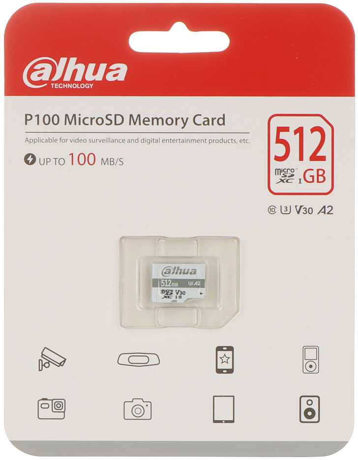 TF-P100/512GB Micro SD UHS-I, SDXC 512 GB DAHUA atminties kortelė