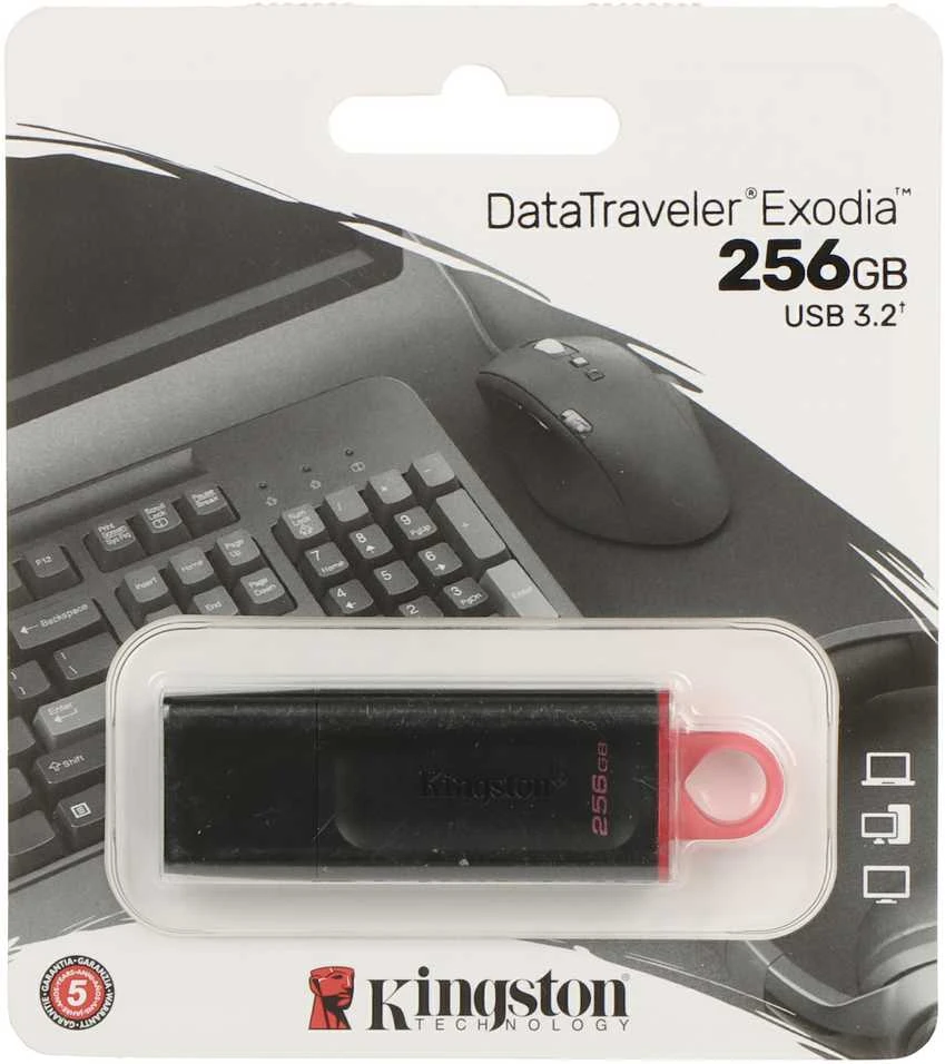 KINGSTON 256GB USB3.2 Gen1 DataTraveler Exodia Juodas + Rožinė
