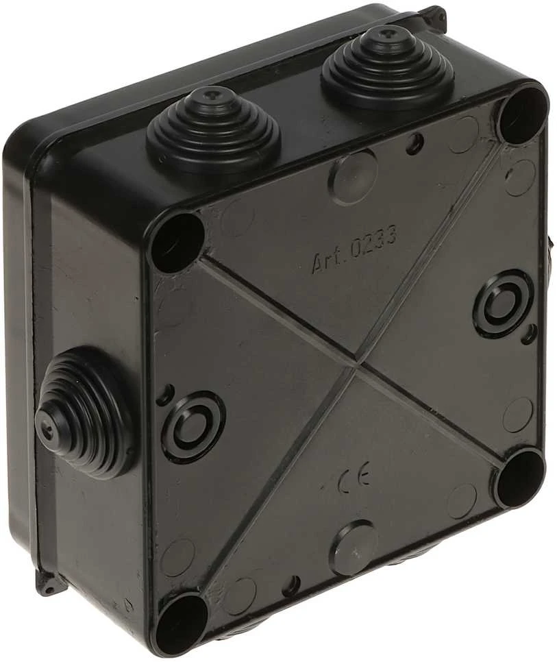 ATSIŠAKOJIMO DĖŽUTĖ SU RIEBOKŠLIAIS LUX-135X135/EPN IP55 Elektro-Plast