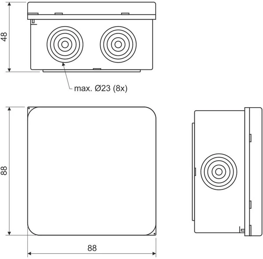 Marlanvil ATSIŠAKOJIMO DĖŽUTĖ SU RIEBOKŠLIAIS PK-88X88