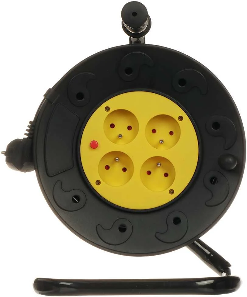 Blow PR-61 maitinimo ilgintuvas 4 lizdai su įžeminimu 30m PVC būgnas 3x1.5mm