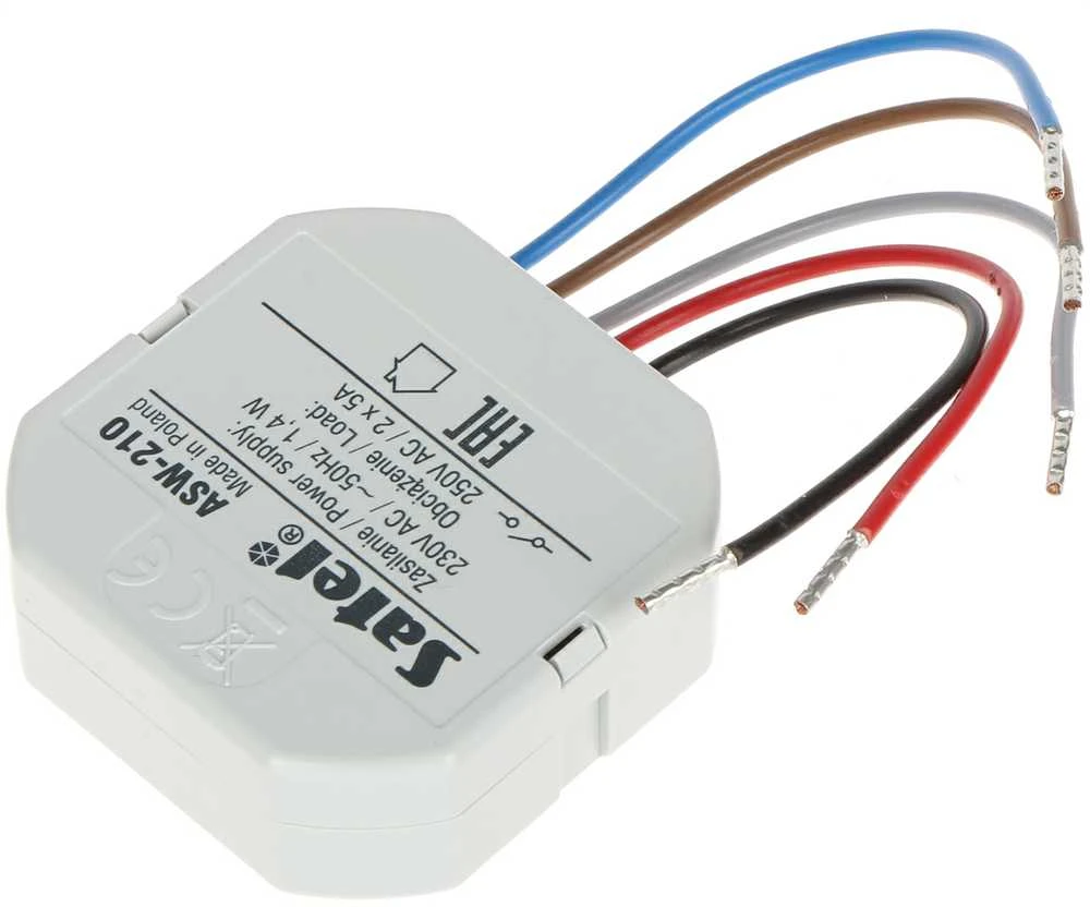 BELAIDIS DVIEJŲ KANALŲ VALDIKLIS 230V AC ASW-210 ABAX/ABAX2 SATEL