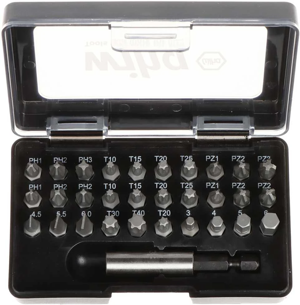 BITŲ RINKINYS WH/BIT-SET-1 30 VNT. 1/4 " WIHA